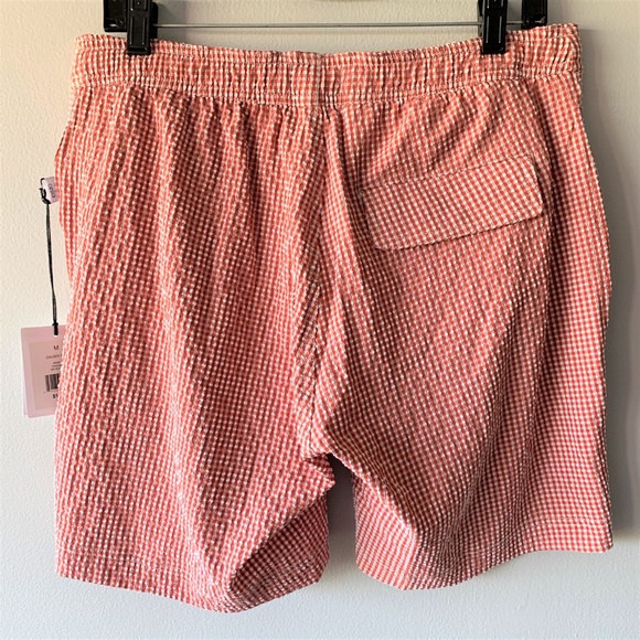 Onia Elastic Calder 7.5" Gingham Swim Trunks - Picture 4 of 10